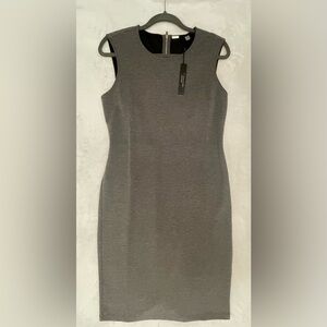 Tahari Elegant Gray Sleeveless Dress NWT